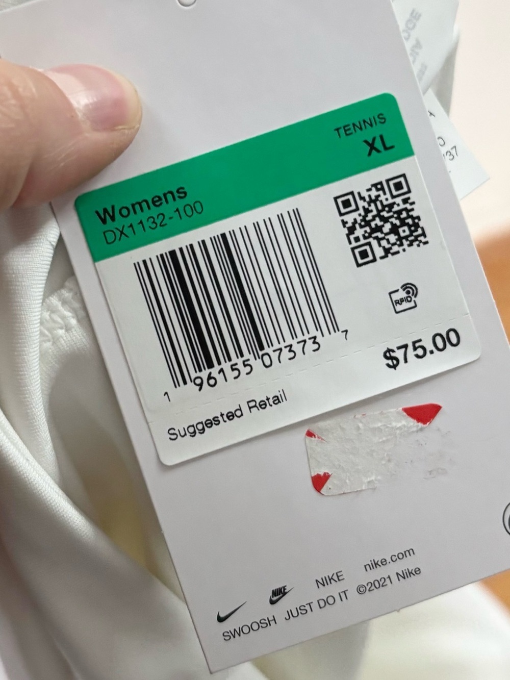 Nike women’s core club white tennis pickleball skirt skort athletic white XL new - Picture 8 of 8